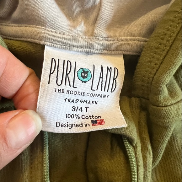 Purl Lamb Army Themed One Piece Hooded Pajamas with Patches - Picture 3 of 4